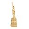 Gold Polystone Traditional Sculpture, 17" x 5" x 4"
